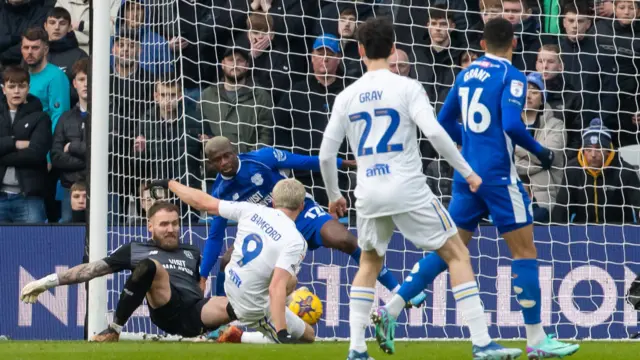 Patrick Bamford scores against Cardiff City