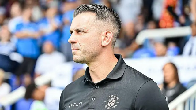 Luton Town head coach Matt Bloomfield vs Peterborough United