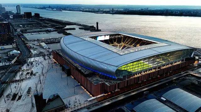 Hill Dickinson Stadium on the banks of the River Mersey 