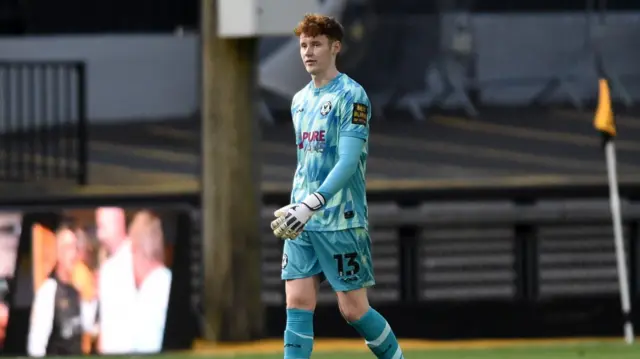 Newport County goalkeeper Jacob Carney