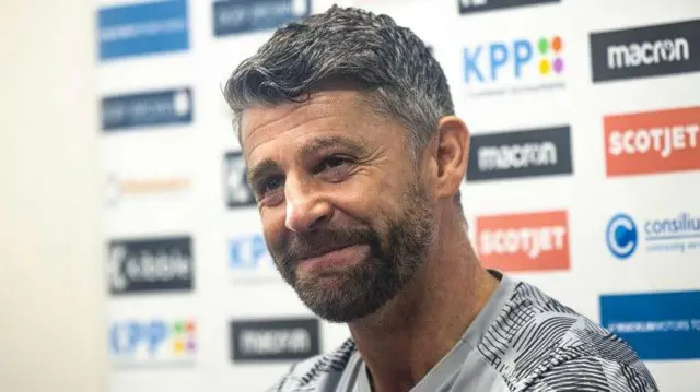 Stephen Robinson in his pre-match press conference