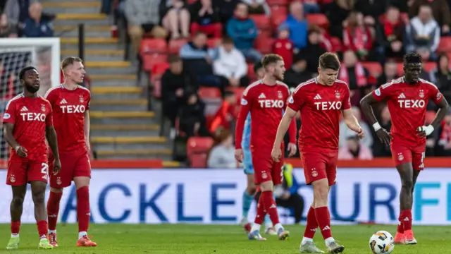 Aberdeen players look dejected