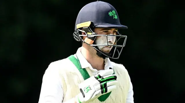 Andrew Balbirnie in action against Zimbabwe in the Test in Belfast last July