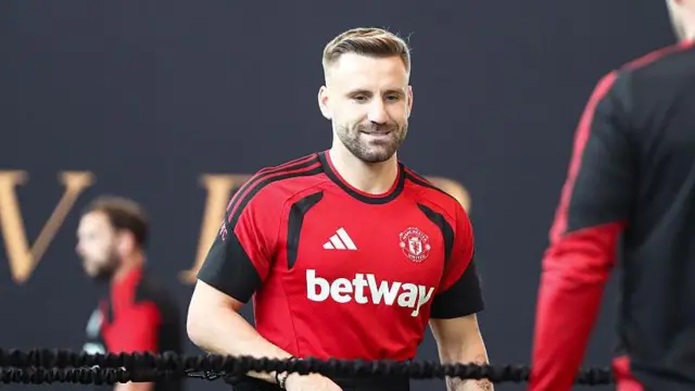  Luke Shaw of Manchester United in action during a first team training