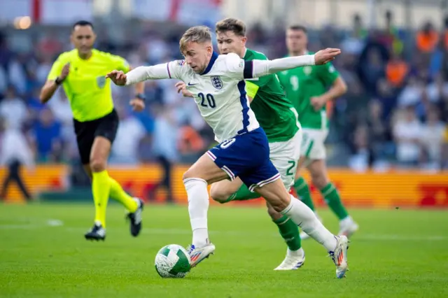 Jarrod Bowen playing for England 