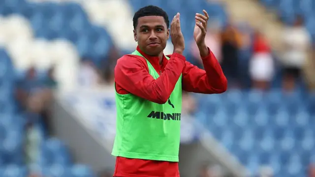 Shea Charles applauds the Southampton fans