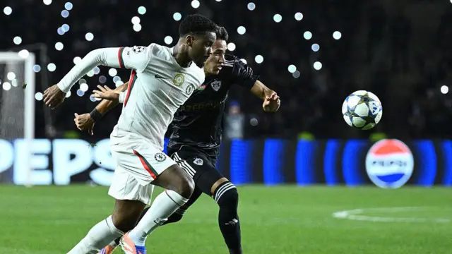 Jorrel Hato and Camilo Duran vie for the ball