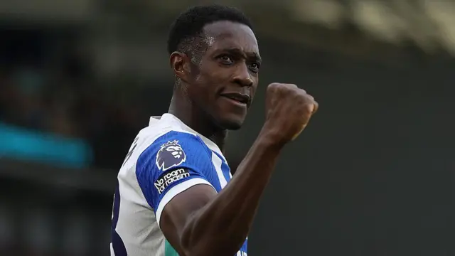 Danny Welbeck celebrates scoring for Brighton