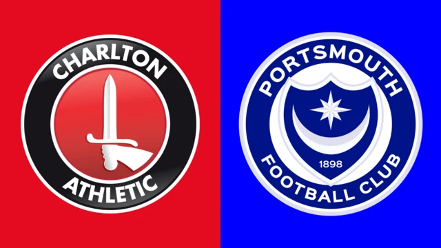 Charlton Athletic and Portsmouth club badges