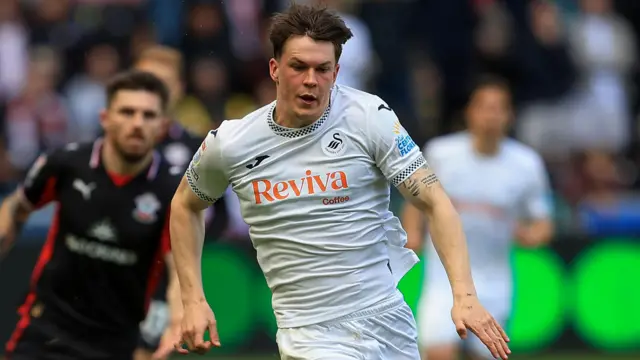 Sam Parker in action for Swansea last weekend 