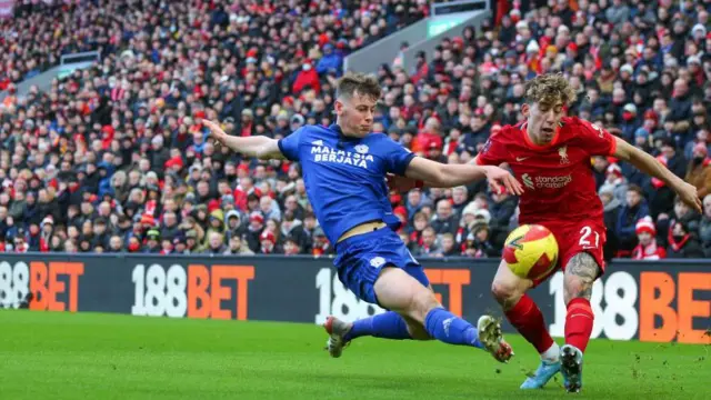 Oli Denham v Liverpool