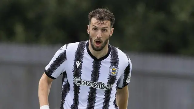 Alex Iacovitti in action against Dumbarton on 28 June
