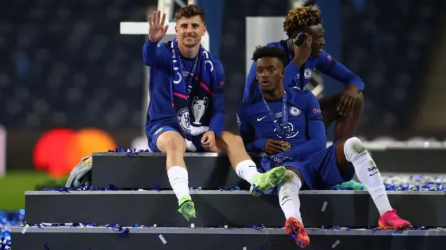 Mason Mount, Callum Hudson-Odoi and Tammy Abraham