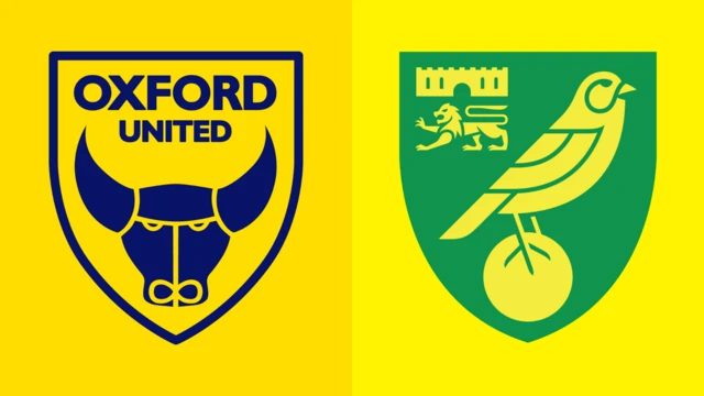 Oxford United and Norwich City club badges
