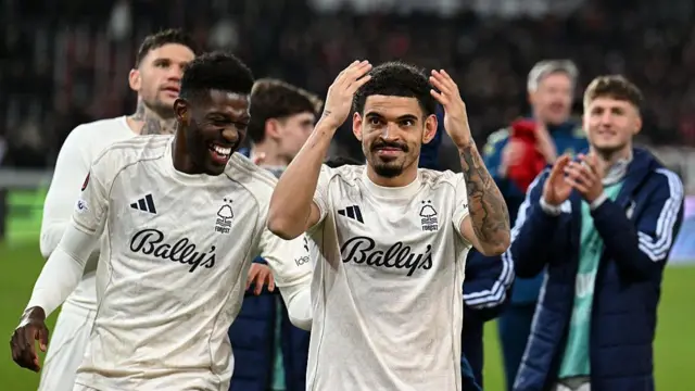 Morgan Gibbs-White of Nottingham Forest celebrates