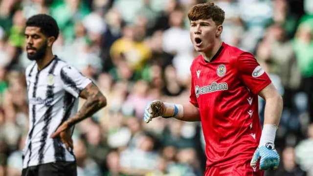 St Mirren goalkeeper Grant Tamosevicius