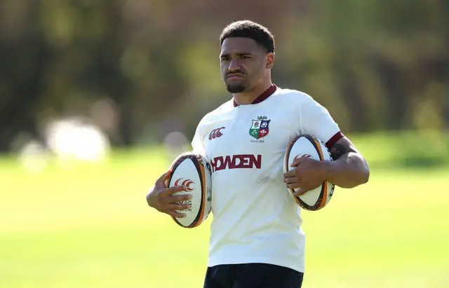 Scotland centre Sione Tuipulotu in training