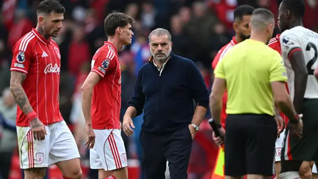 Ange Postecolgou managing Nottingham Forest