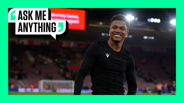 Matheus Franca smiling with the green 'Ask Me Anything' border