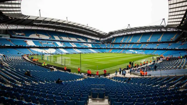 General view inside Etihad Stadium