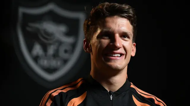 Arsenal unveil new signing Christos Tzolis