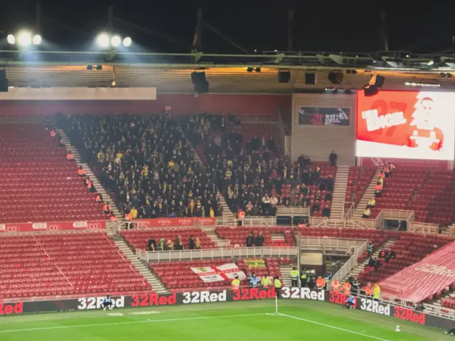 Norwich fans at Middlesbrough