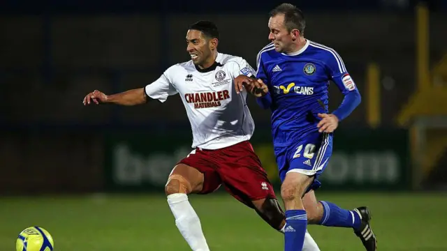 David Rainford playing for Chelmsford City in 2011