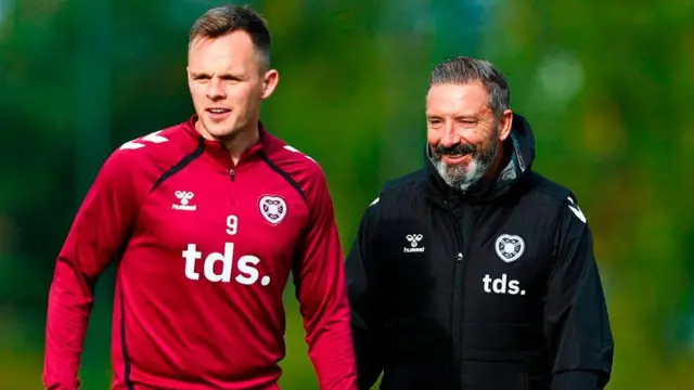 Lawrence Shankland and Derek McInnes have both joined Rangers from Hearts