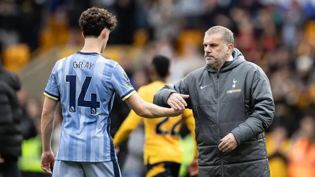 Ange Postecoglou and Archie Gray