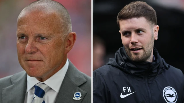 Brighton's Deputy Chairman Paul Barber and Head Coach Fabian Hurzeler