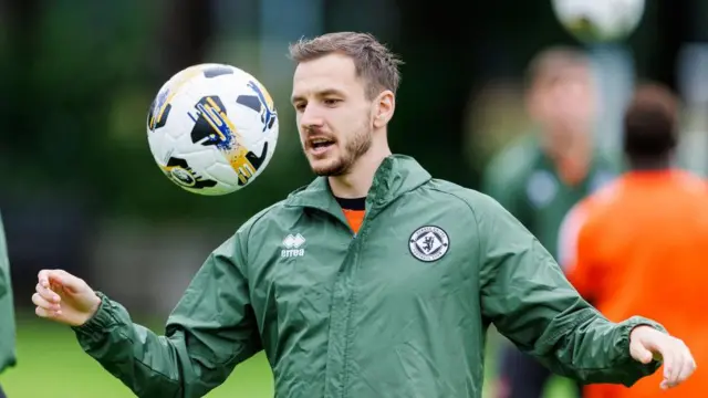 Kristijan Trapanovski in training with Dundee United