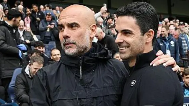 Pep Guardiola and Mikel Arteta