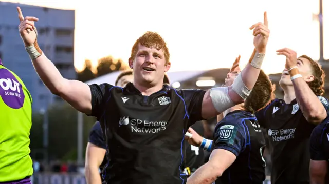 Johnny Matthews celebrates