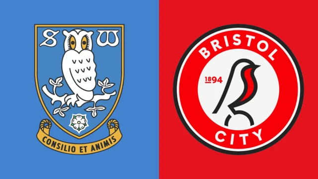 Side-by-side of Sheffield Wednesday and Bristol City club badges