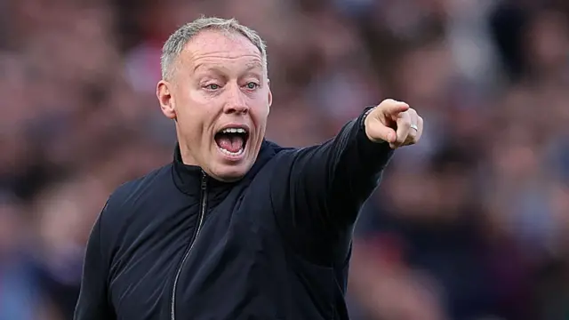 Steve Cooper shouts from the touchline