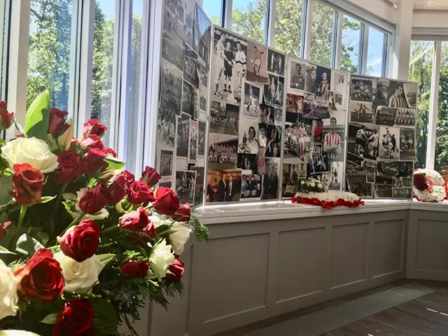 Photos of Charlie Hurley at his funeral