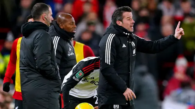 Fulham manager Marco Silva gestures on the touchline