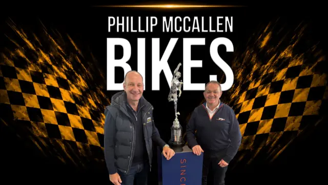 BBC Sport NI presenter Stephen Watson with former road racer Phillip McCallen