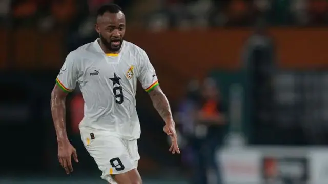 Jordan Ayew playing for Ghana