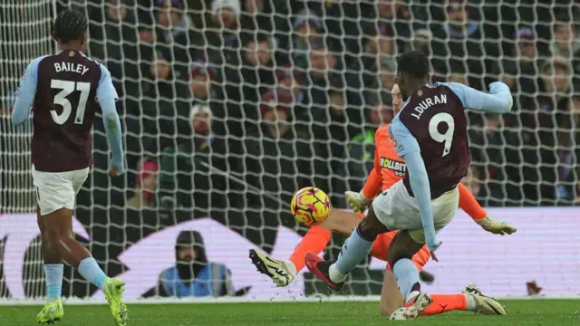 Jhon Duran socres for Aston Villa