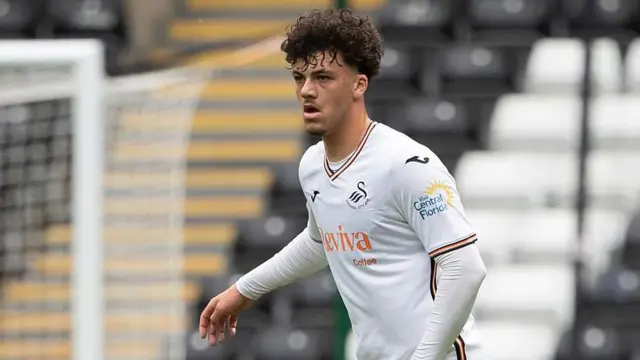 Filip Lissah in action for Swansea Under-21s 