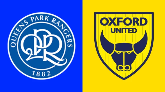 Side-by-side of Queens Park Rangers and Oxford United club badges