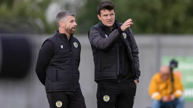 St Mirren manager Stephen Robinson and former assistant Diarmuid O'Carroll