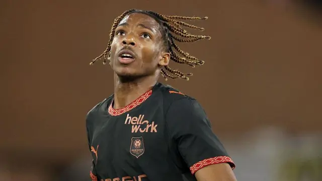 Jeremy Jacquet in action for Rennes
