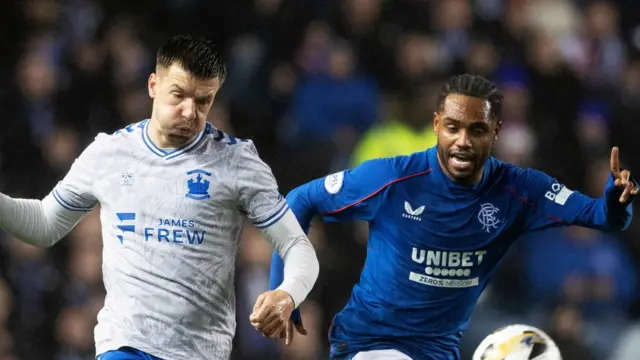 Kilmarnock's Brad Lyons and Rangers Danilo