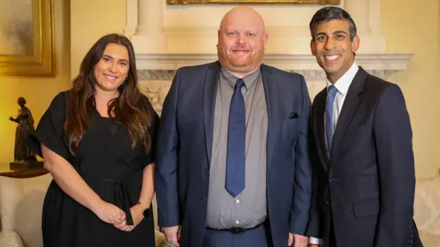 From left: West Bromwich MP Nicola Richards, Action4Albion leader Ali Jones and then prime minister Rishi Sunak