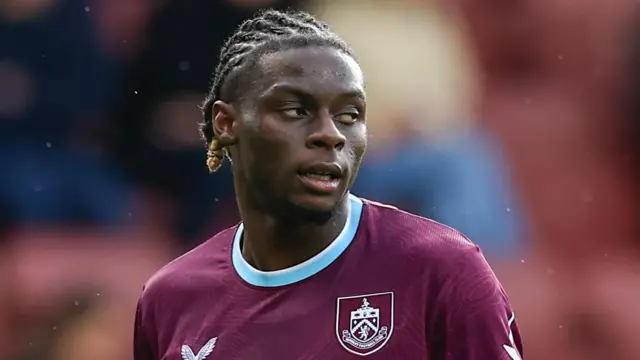 Lesley Ugochukwu in action for Burnley in April during their unsuccessful Premier League relegation fight