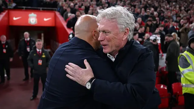 David Moyes and Arne Slot