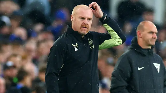 Sean Dyche looks on