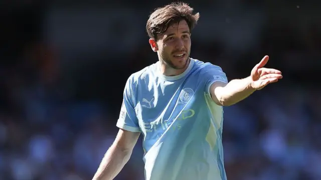 Nico Gonzalez playing for Man City